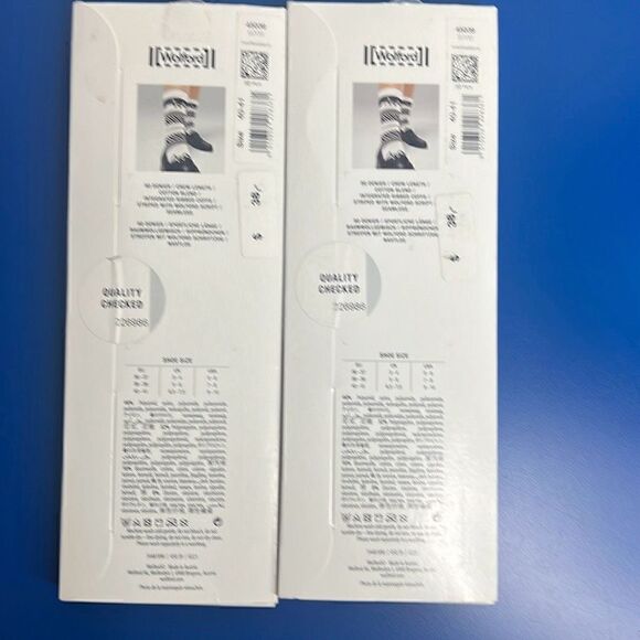 NWT Wolford Paige Socks Pink L 2 Pairs set - Picture 6 of 7